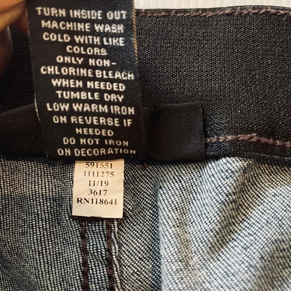 Venezia Dark Whisker Wash Tapered Jeans With Elastic Lined Waist Women’s Size 18 - Picture 4 of 4